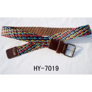 small colors straps weaving belt for young lady 
