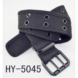 black 2 row grommet belt